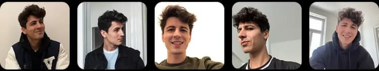 Input selfie images example